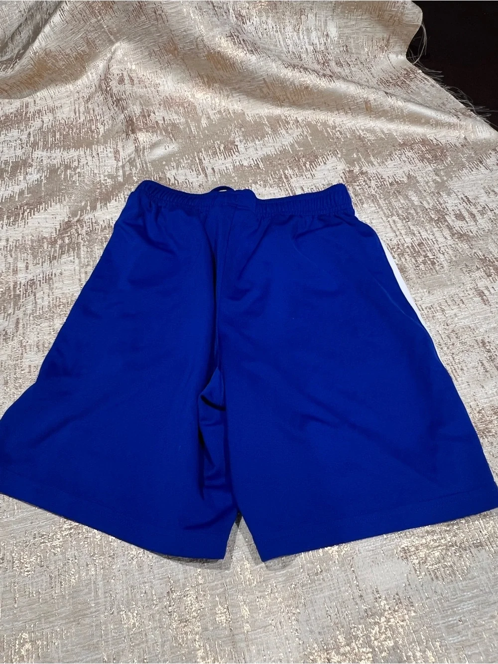 Under Armour Blue Athletic Shorts with White Logo Detail